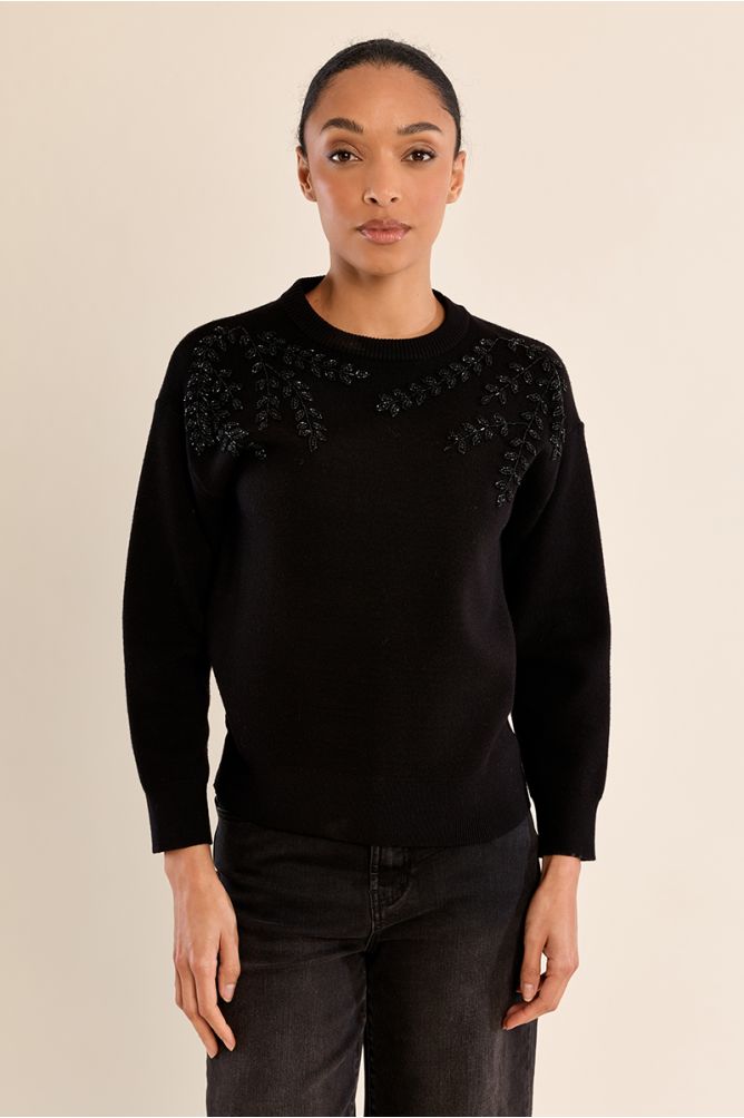 Jersey de manga larga detalle flores