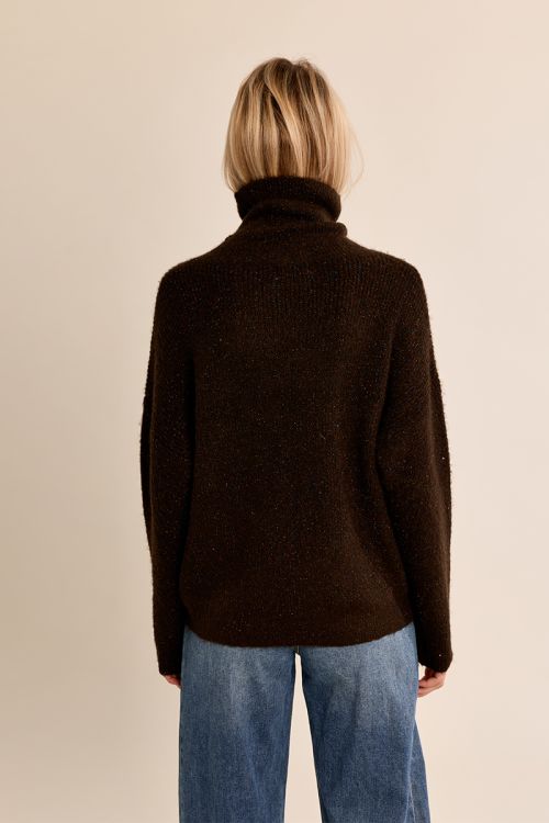 Ribbed sweater, turtleneck