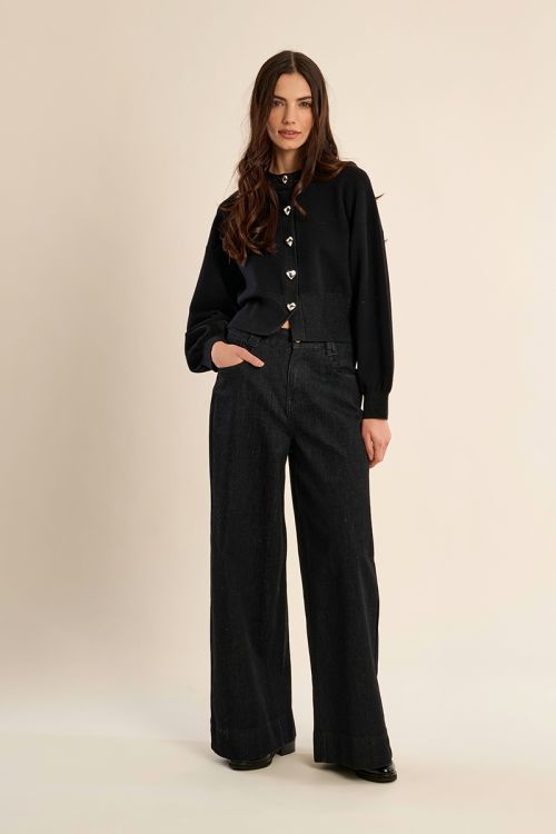 Cardigan, heart-shaped buttons
