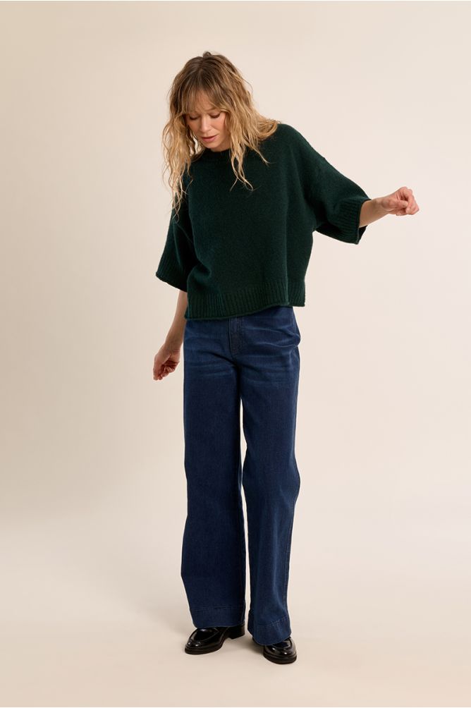 Pull en maille évasé