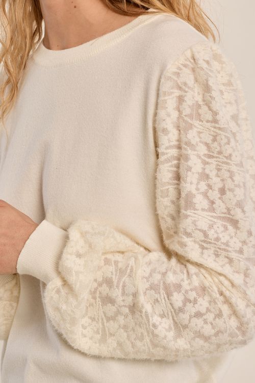 Jersey de manga larga detalle encaje