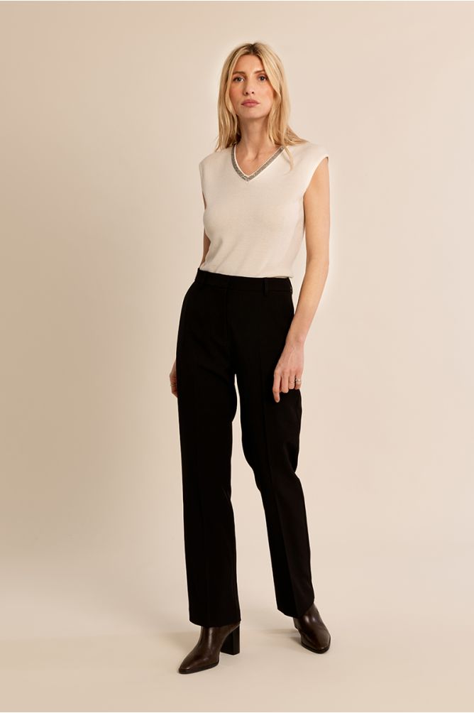 Iridescent V-neck top