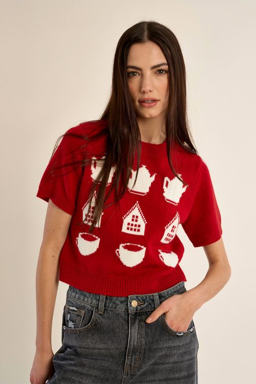 Jersey de manga corta con estampado