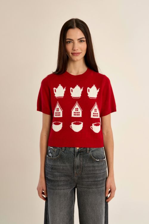 Jersey de manga corta con estampado