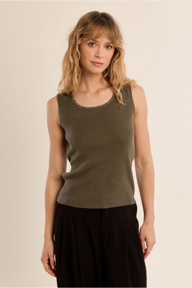 Ribbed tank top