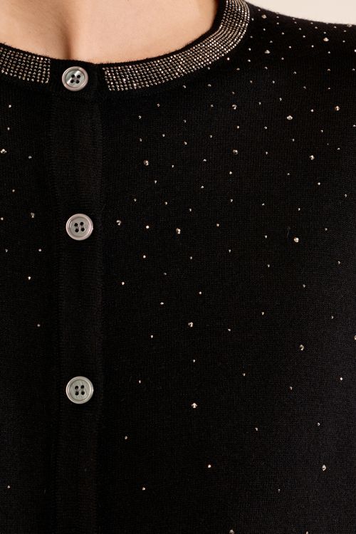 Cardigan parsemé de strass