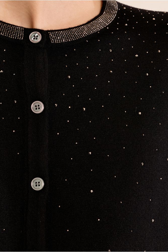 Cardigan parsemé de strass