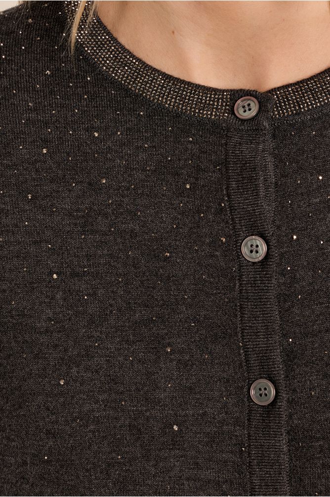 Cardigan parsemé de strass