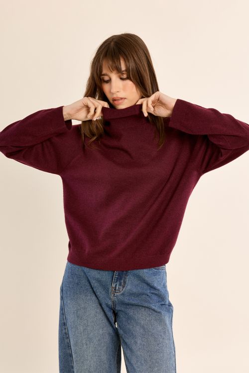 Jersey de manga larga cuello alto