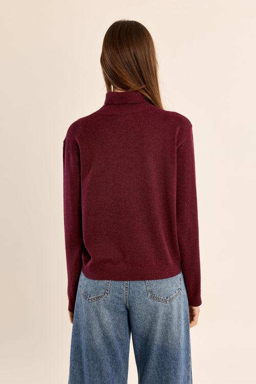 Pull col roulé en maille