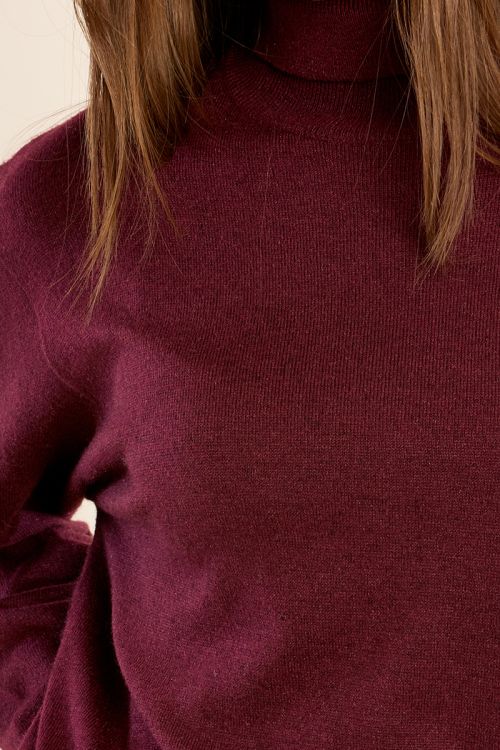 Pull col roulé en maille