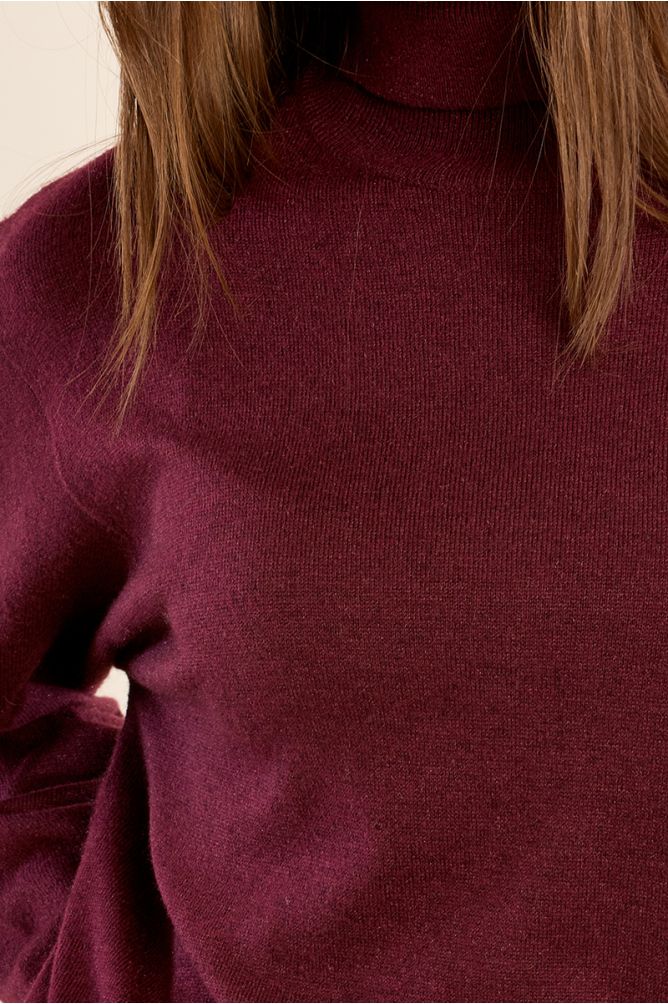 Pull col roulé en maille