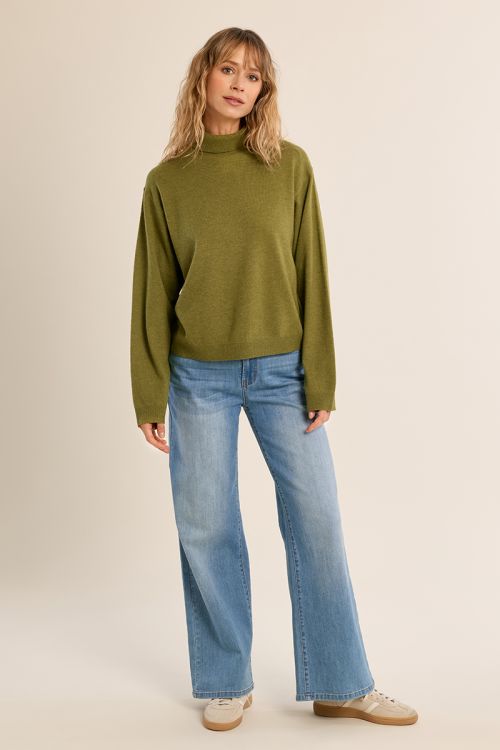 Pull col roulé en maille