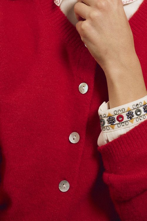 Cardigan en maille col rond