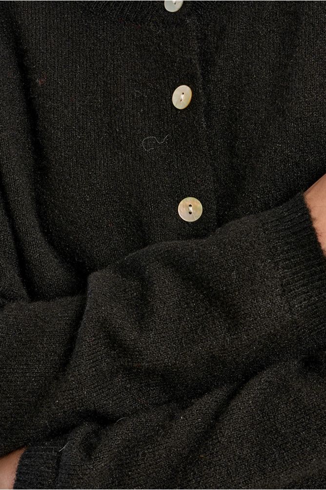 Cardigan en maille col rond