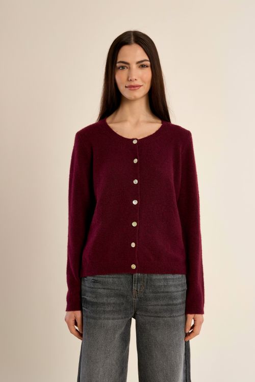 Cardigan en maille col rond