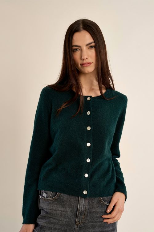 Cardigan en maille col rond