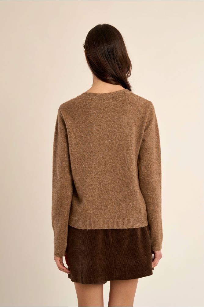 Cardigan en maille col rond