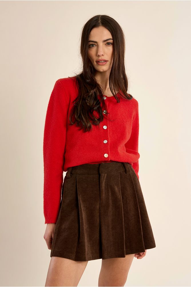 Cardigan en maille col rond