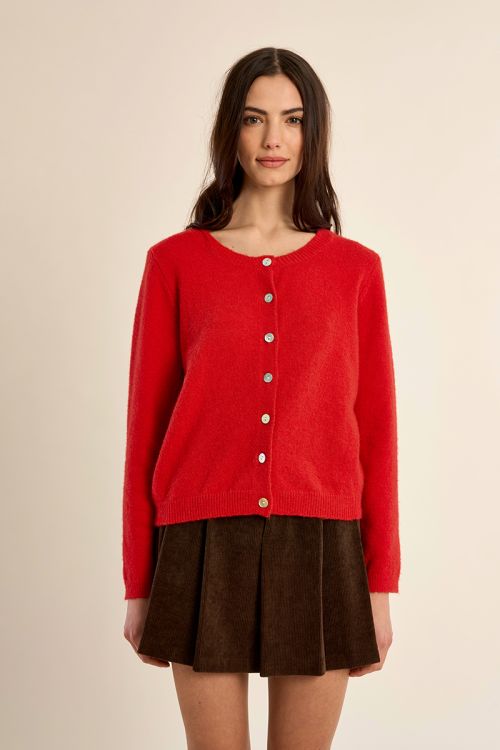 Cardigan en maille col rond