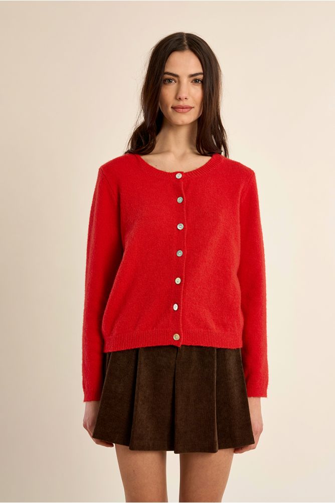 Cardigan en maille col rond