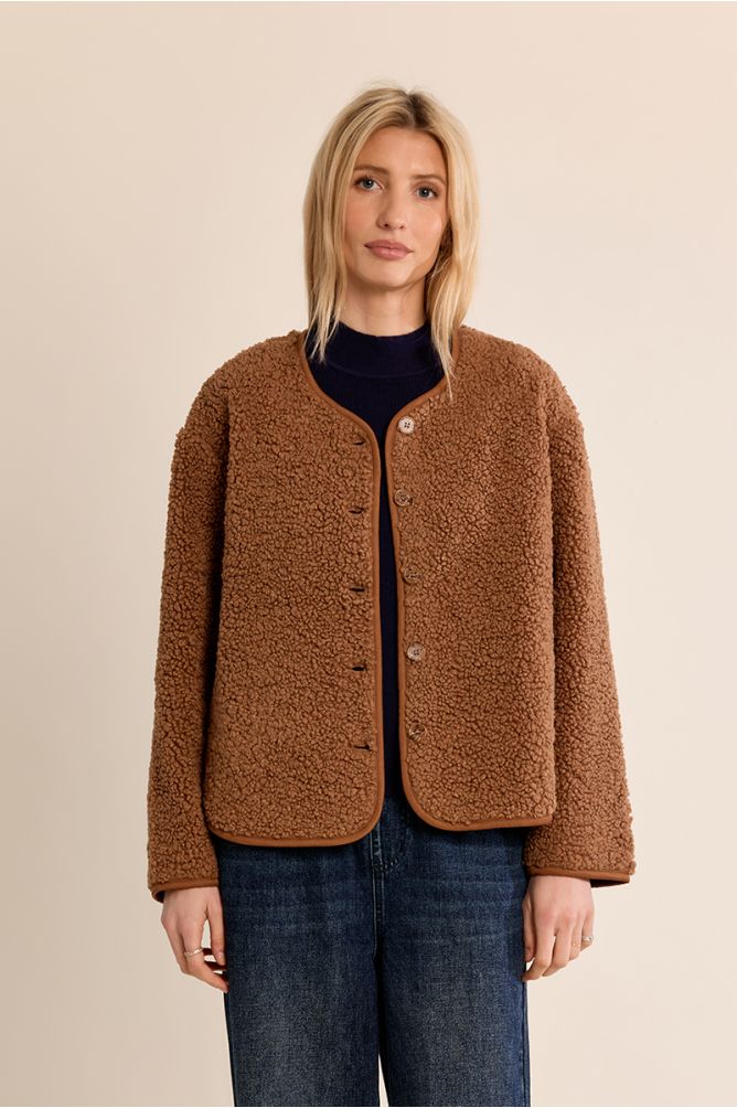 Veste boutonnée, imitation mouton