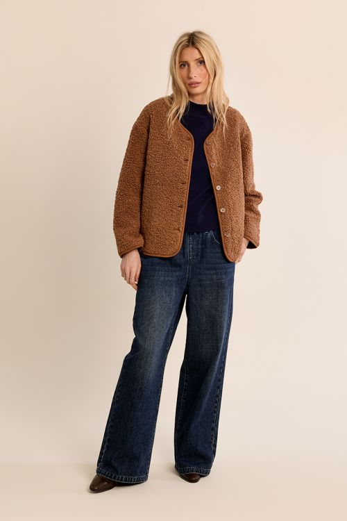 Chaqueta de manga larga de borreguito