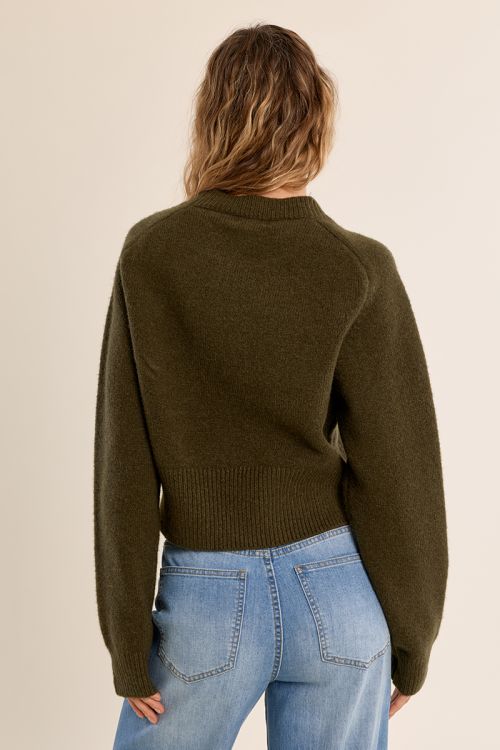 Ribbed crop sweater