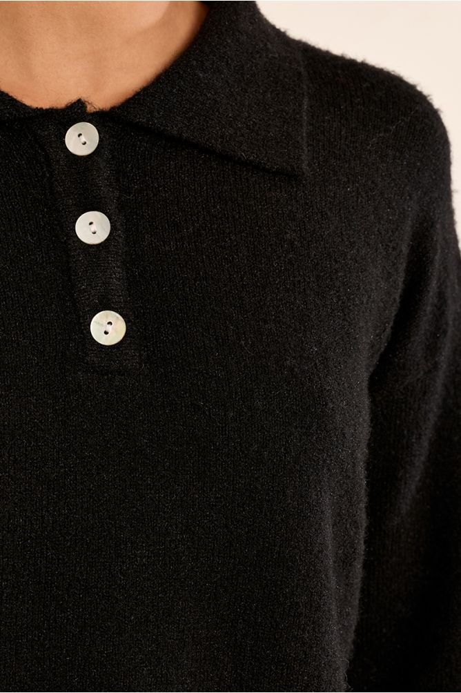 Pull en maille, col chemisier