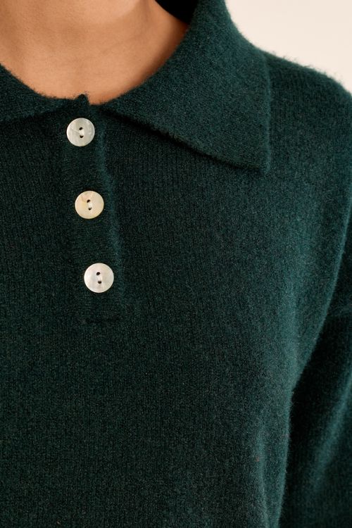Pull en maille, col chemisier