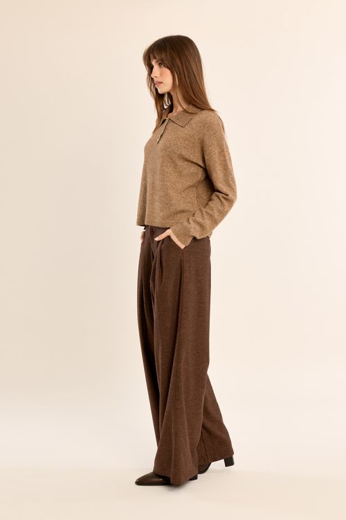 Pull en maille, col chemisier