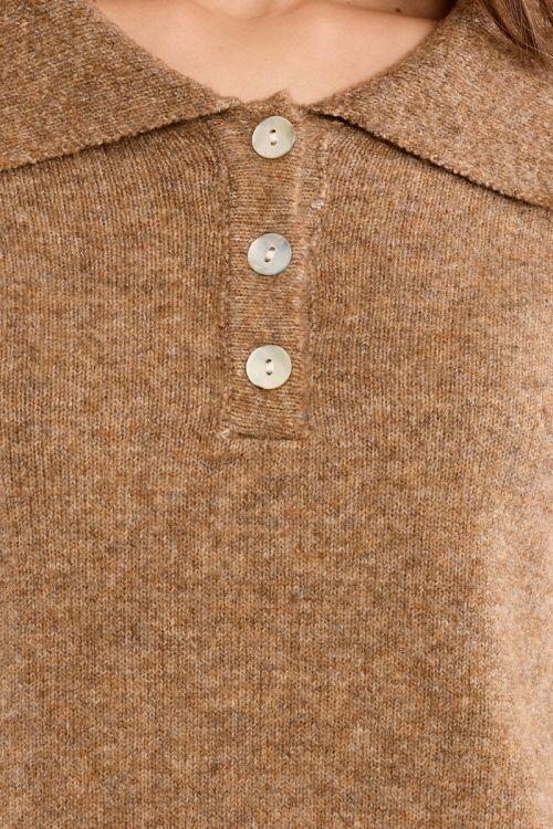 Pull en maille, col chemisier