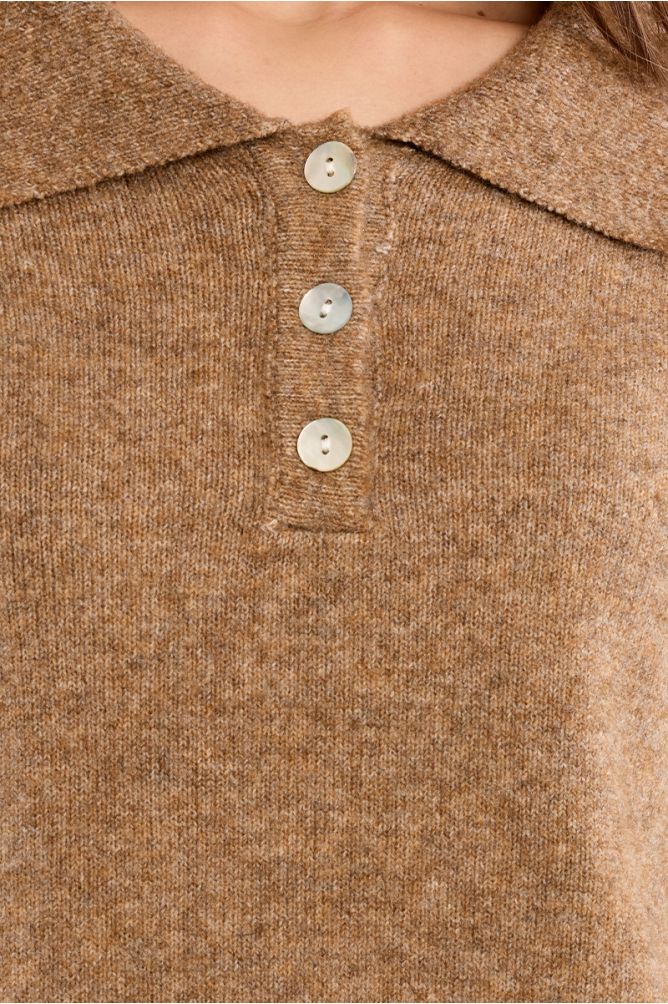 Pull en maille, col chemisier