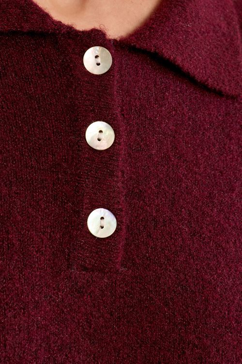 Pull en maille, col chemisier