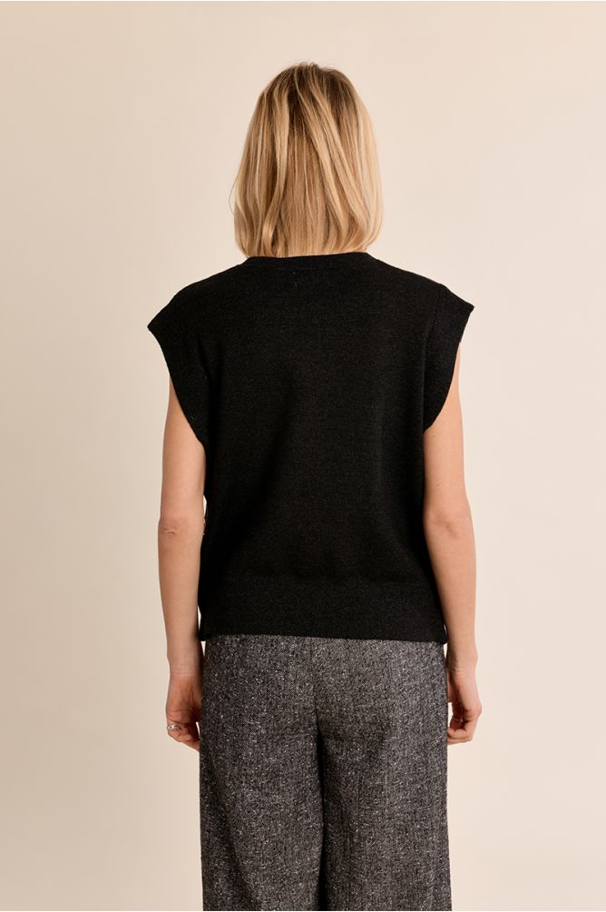 Pull en maille sans manches