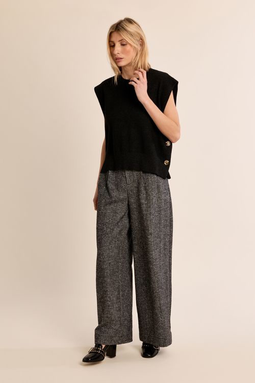 Pull en maille sans manches