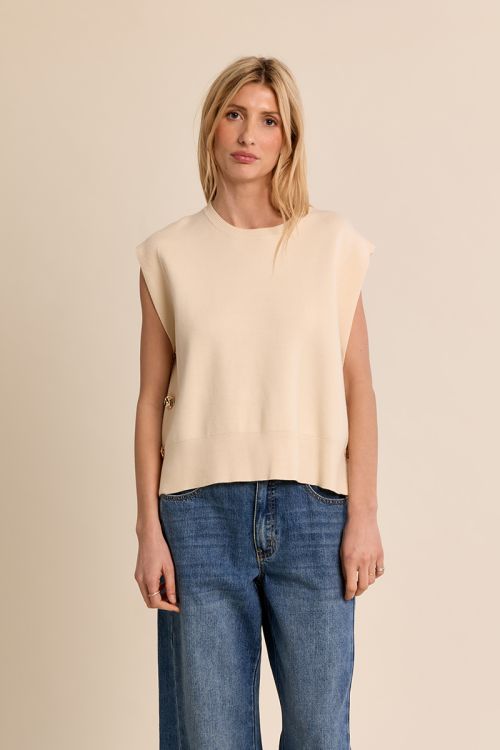 Pull en maille sans manches