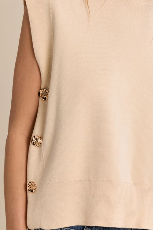Pull en maille sans manches