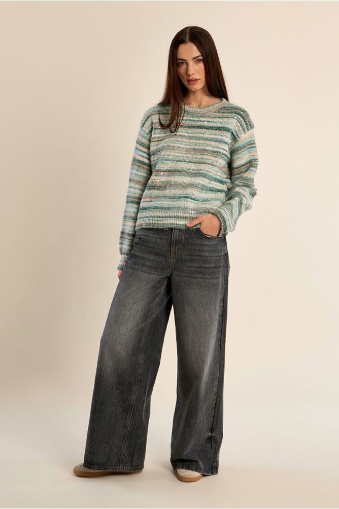 Rhinestone knit sweater