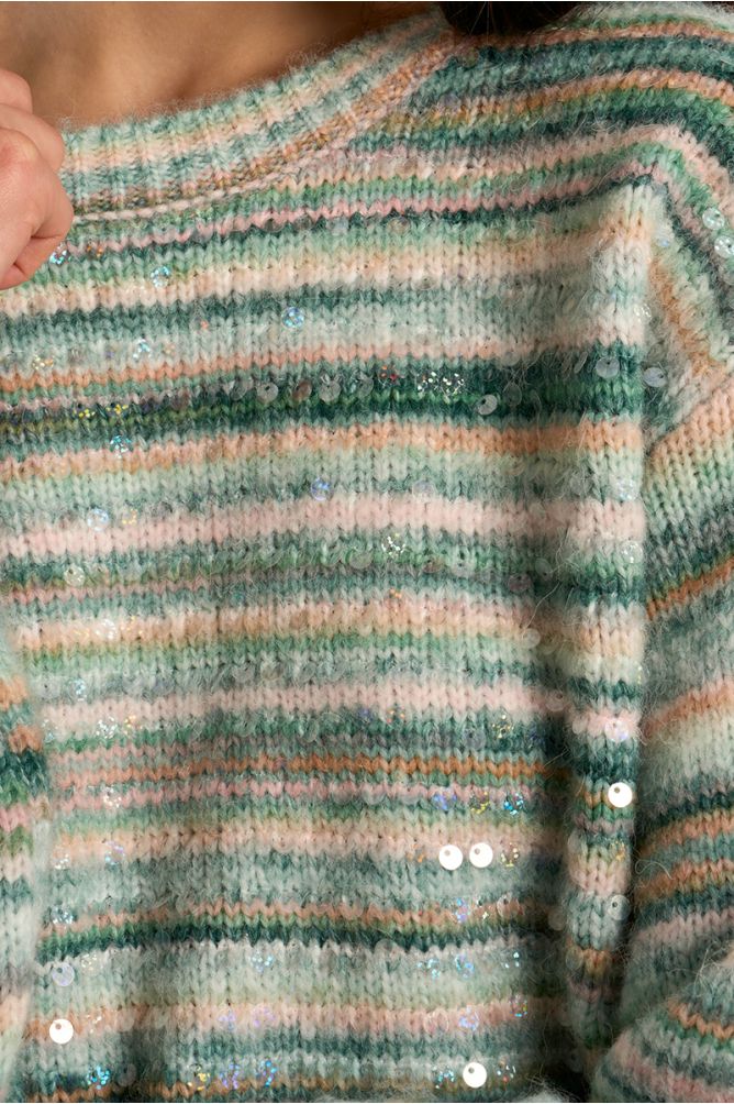 Rhinestone knit sweater