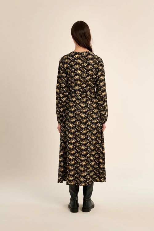 Robe longue portefeuille imprimé fleuri