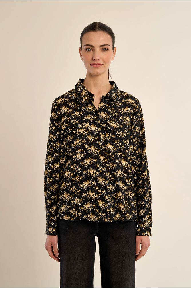Chemise crop fleurie