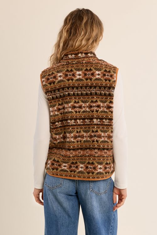 Sleeveless zipped jacket