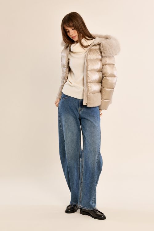 Quilted hooded jacket
