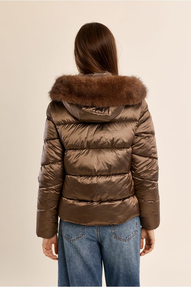 Quilted hooded jacket