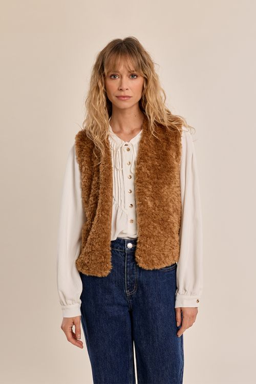 Veste sans manches imitation mouton