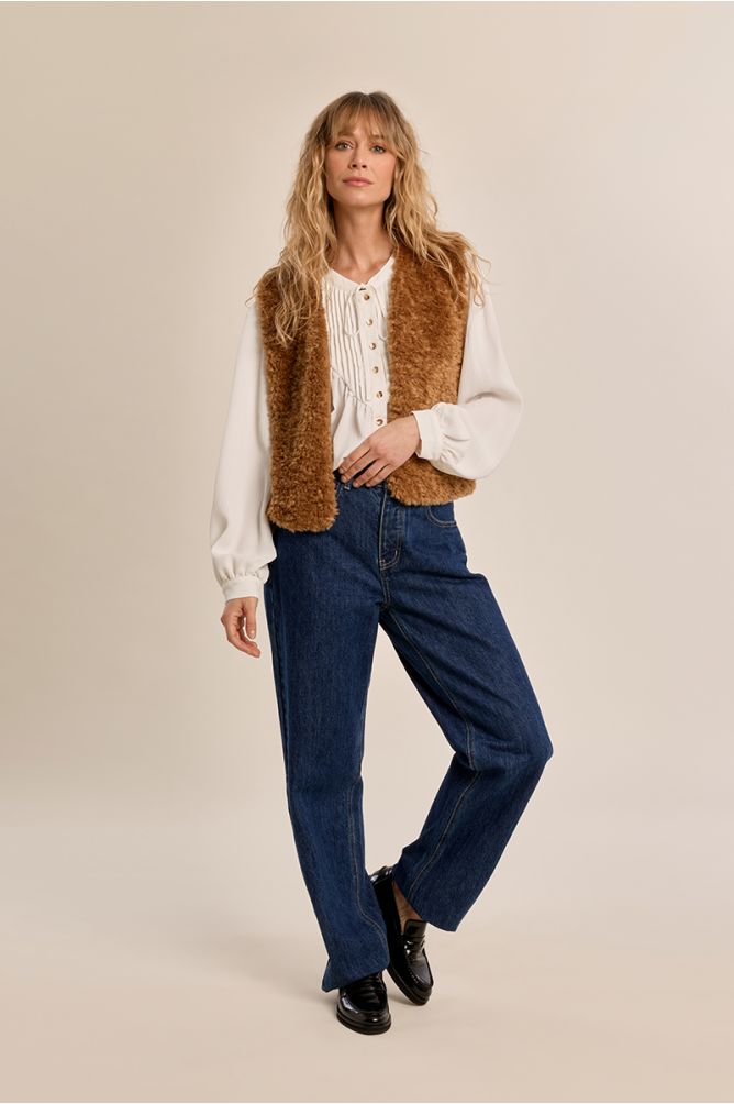 Veste sans manches imitation mouton