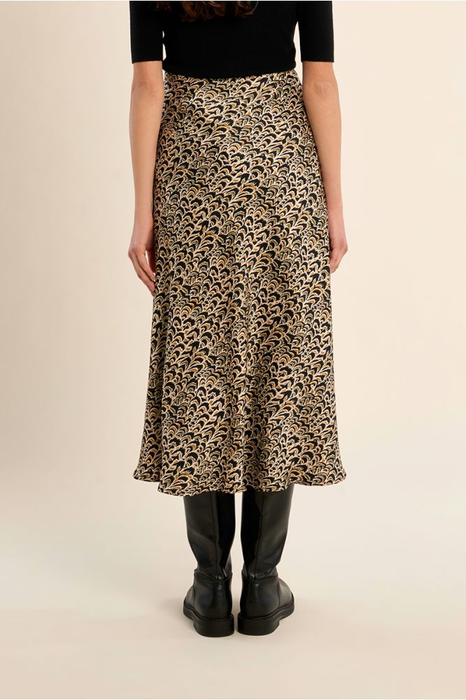 Long printed skirt