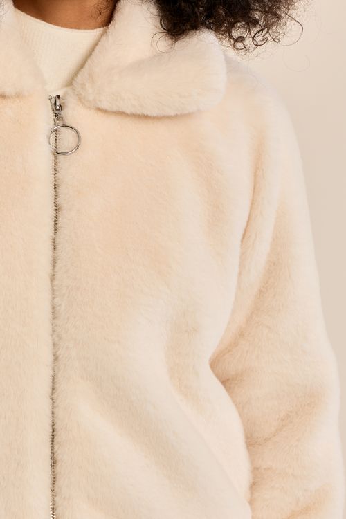 Textured jacket with zip