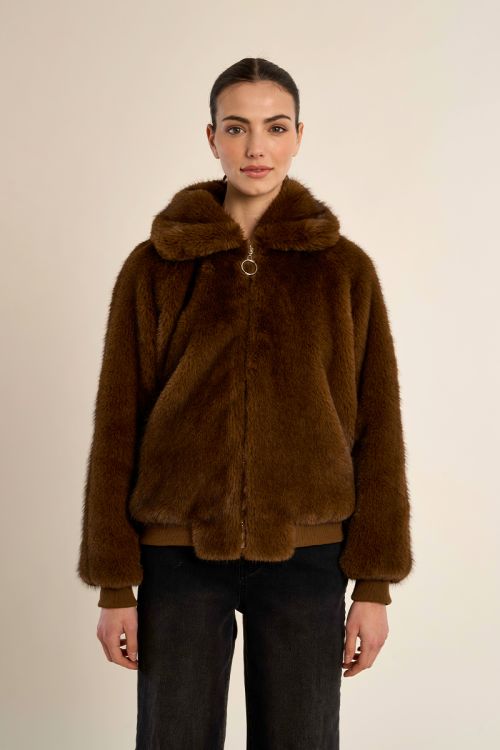 Chaqueta de manga larga de peluche